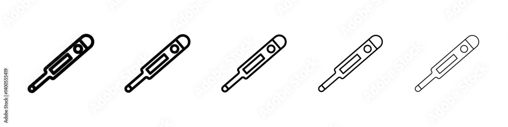 Digital thermometer icon Symbol mark in Outline style Digital thermometer icon Symbol mark in Outline style