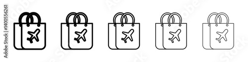 Duty free icon Symbol mark in Outline style