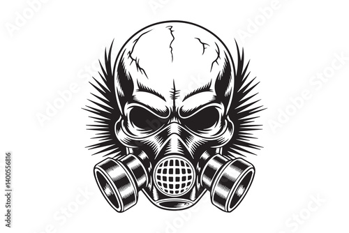gas mask illustration vector