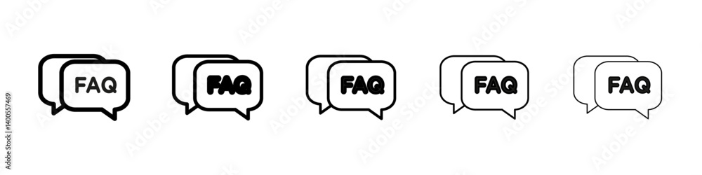 FAQ icon Symbol mark in Outline style FAQ icon Symbol mark in Outline style