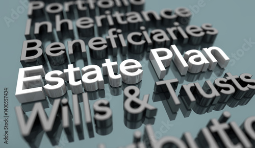 Estate Plan Will Trust Wealth Strategy Assets Money 3d Ilustration