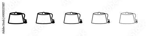 fez hat icon Symbol mark in Outline style