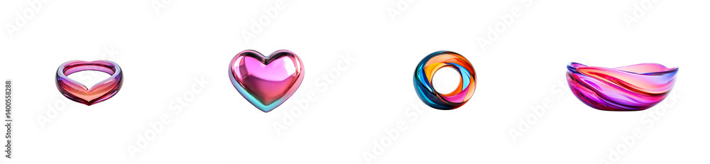 Colorful geometric shapes with transparent background Colorful geometric shapes with transparent background