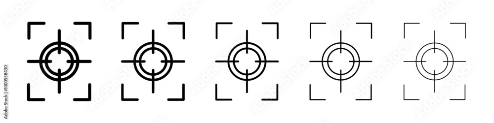 Focusing icon Symbol mark in Outline style Focusing icon Symbol mark in Outline style