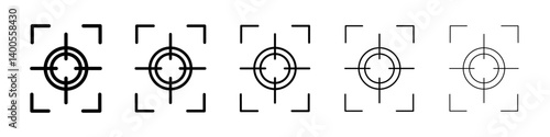 Focusing icon Symbol mark in Outline style