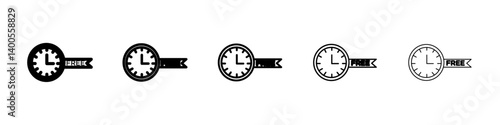 Free time icon Symbol mark in Outline style
