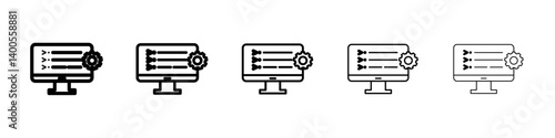 Front end development icon Symbol mark in Outline style