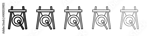gong icon Symbol mark in Outline style