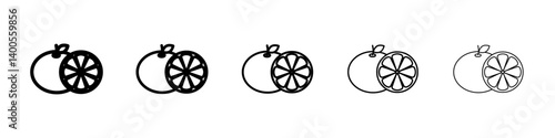 grape fruit icon Symbol mark in Outline style