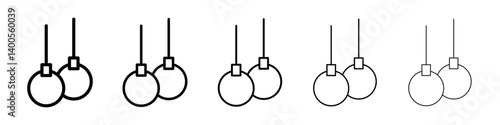 Gymnastic rings icon Symbol mark in Outline style