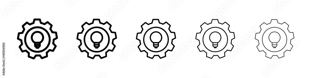 Implementation icon Symbol mark in Outline style Implementation icon Symbol mark in Outline style