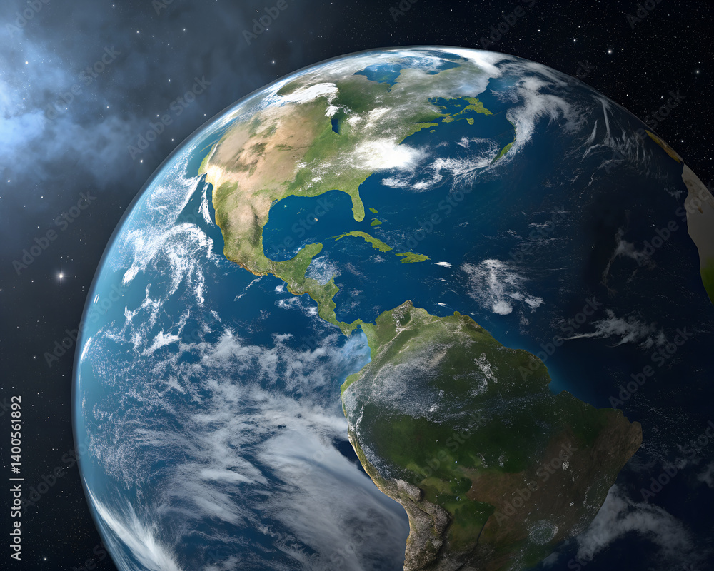 Fototapeta premium earth and moon