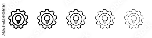 Implementation icon Symbol mark in Outline style