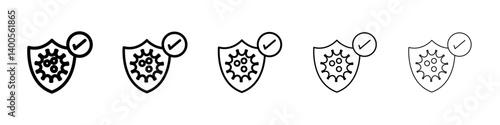 Immune system support icon Symbol mark in Outline style