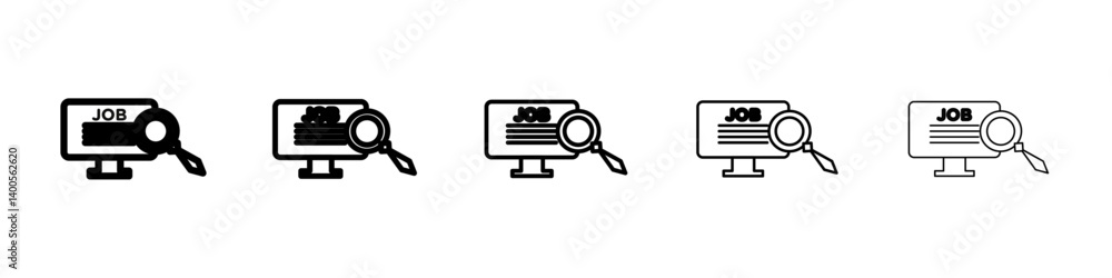 Fototapeta premium Job portal icon Symbol mark in Outline style