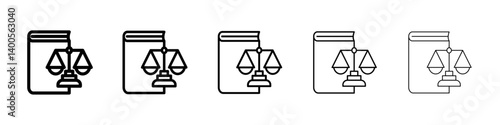 Labour and social law icon Symbol mark in Outline style