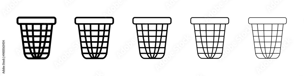 laundry hamper icon Symbol mark in Outline style laundry hamper icon Symbol mark in Outline style