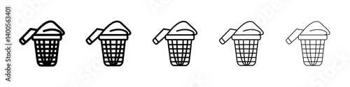 Laundry basket icon Symbol mark in Outline style