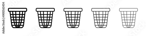 laundry hamper icon Symbol mark in Outline style