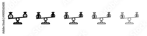 Leverage icon Symbol mark in Outline style