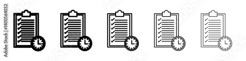 Long term planning icon Symbol mark in Outline style