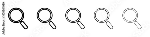 Loupe icon Symbol mark in Outline style