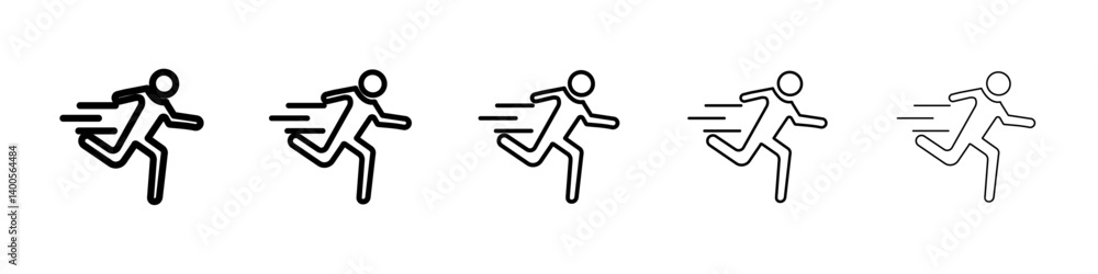 Man fast run icon Symbol mark in Outline style Man fast run icon Symbol mark in Outline style