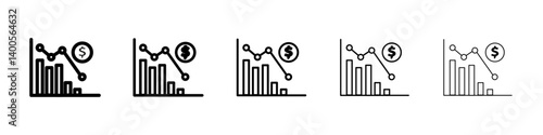 Market prediction icon Symbol mark in Outline style