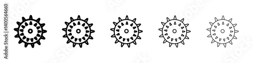 Massage ball icon Symbol mark in Outline style