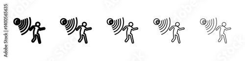 Motion sensor icon Symbol mark in Outline style