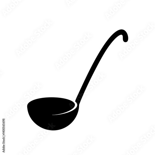 ladle icon, ladle silhouette vector illustration-simple silhouette illustration of ladle, perfect for ladle logos and icons