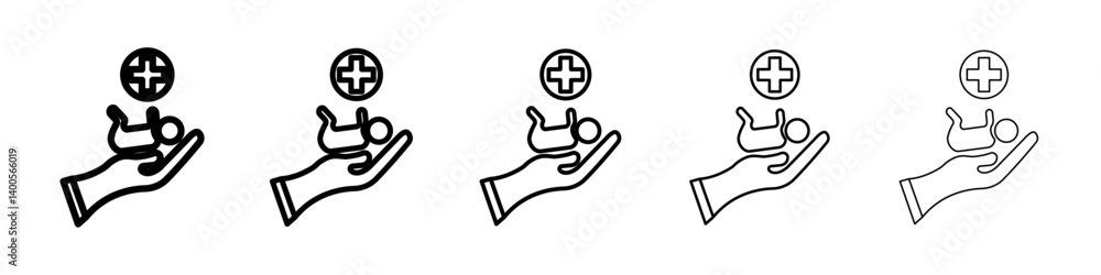 Neonatologist icon Symbol mark in Outline style Neonatologist icon Symbol mark in Outline style