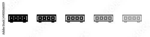 Network switch icon Symbol mark in Outline style