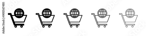 Online sales icon Symbol mark in Outline style