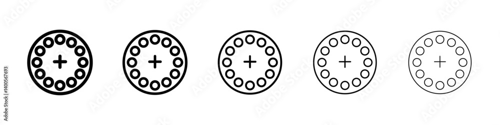 Oral contraception icon Symbol mark in Outline style Oral contraception icon Symbol mark in Outline style