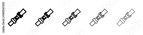 Open seat belt icon Symbol mark in Outline style