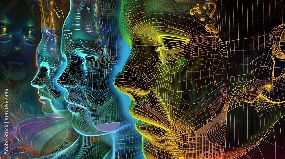 AI Algorithm - Line Background: Unveiling the Visual Tapestry of Computational Intelligence