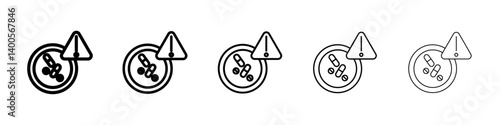 Overdose icon Symbol mark in Outline style