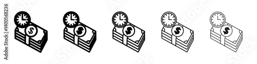 Payday icon Symbol mark in Outline style