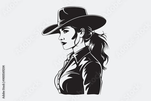 cowboy hat illustration vector