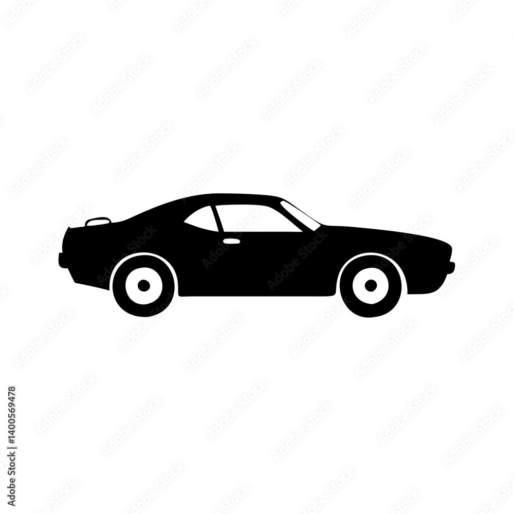 muscle car icon, muscle car silhouette vector illustration-simple silhouette illustration of muscle car, perfect for muscle car logos and icons muscle car icon, muscle car silhouette vector illustration-simple silhouette illustration of muscle car, perfect for muscle car logos and icons