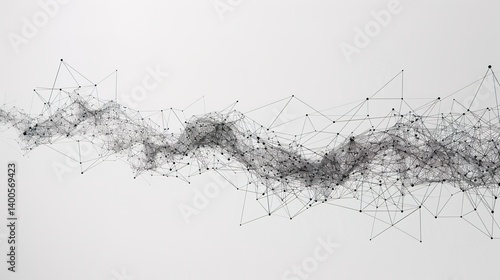 Obraz na płótnie AI Algorithm - Line Background: Unveiling the Visual Tapestry of Computational Intelligence w salonie