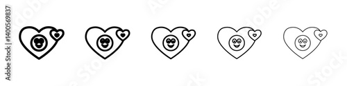 Positive emotion Symbol mark in Outline style