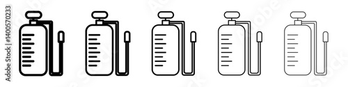 PRESSURE SPRAYER ICON Symbol mark in Outline style