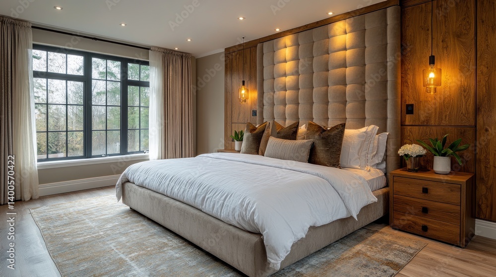 Luxurious Master Bedroom with Stunning View Luxurious Master Bedroom with Stunning View