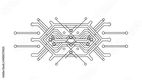 Obraz na płótnie AI Algorithm - Line Background: Unveiling the Visual Tapestry of Computational Intelligence w salonie