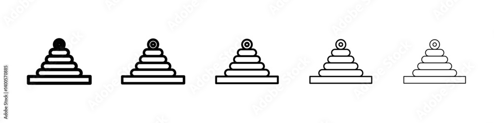pyramid toy icon Symbol mark in Outline style pyramid toy icon Symbol mark in Outline style