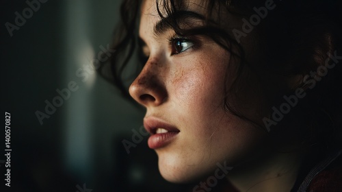 Candid Portrait of a Real Person in Natural Light Displaying Emotion