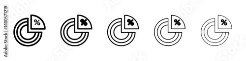 Ratio icon Symbol mark in Outline style