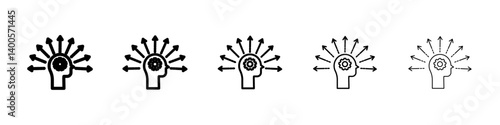 Realization icon Symbol mark in Outline style